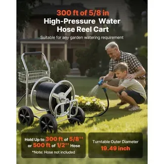 VEVOR Schlauchtrommelwagen 91m. Robuste Gartenwasserbepflanzung mit Korb VEVOR Schlauchtrommelwagen 91m. Robuste Gartenwasserbepflanzung mit Korb