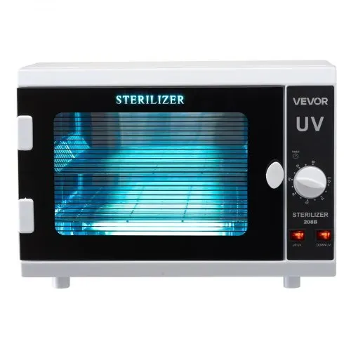 VEVOR UV Sterilisator Nagelwerkzeug-Reinigungsmaschine (12 L / 12 W) multifunktionale Nagelreiniger Sterilisator mit Timer-Einstellung & Knopfsteuerung Reinigungskabinett mit Tür aus gehärtetem Glas – Bild 10