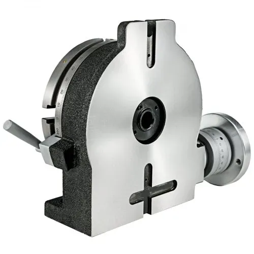 VEVOR Teilapparat Rundtisch 200mm Rundteiltisch Horizontal-Vertikal Teilkopf Teilapparat schwenkbar zum Fräsen und Bohren – Bild 9