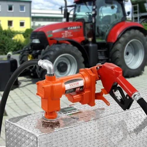 VEVOR Kraftstoff-Transferpumpe, 12 V DC, 60,5 L/min, 1/4 PS, Benzin-Absaugpumpe mit Düse, Auslassschlauch & Saugrohr für Benzin, Diesel, Kerosin, Ethanol- und Methanolmischungen und Biodiesel – Bild 7