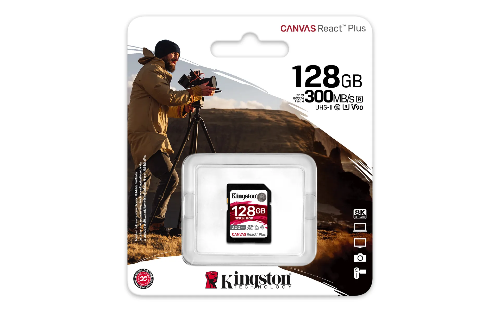 Kingston Technology 128GB Canvas React Plus SDXC UHS-II 300R/260W U3 V90 for Full HD/4K/8K – Bild 3