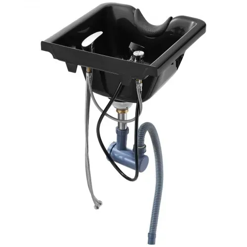 VEVOR Mobiles Waschbecken Friseur ABS-Kunststoff Friseur Waschbecken Abmessung 47 x 4 6x 25 cm, Schwarze Rückwärtswaschbecken, Verbreitet im Kosmetiksalon oder Bad, zu Hause oder oder im Badezimmer – Bild 8