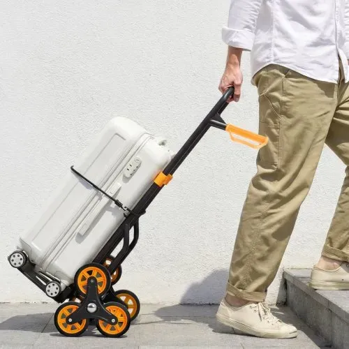 VEVOR Treppensackkarre klappbar, Sackkarre 150 kg Tragkraft, Treppensteiger mit 6 Rädern & 2 Spanngurten, Transportkarre, Treppenkarre, Stapelkarre, ideal für Haushalt, Einkauf & Lager – Bild 7