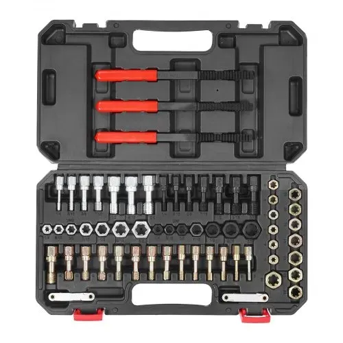 VEVOR Gewindewiederherstellungswerkzeug UNC & UNF & metrisch Gewinde Reparatur Satz 61-teilig, Nachgewinde-Werkzeugsatz mit Gewindebohrern Schneideisen Gewindefeilen für Mechaniker und Heimwerker – Bild 10