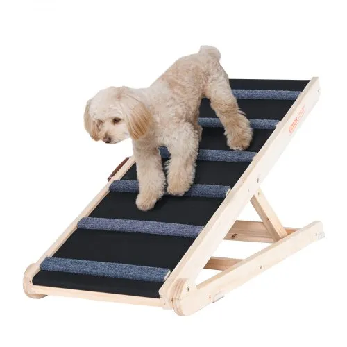 VEVOR Hunderampe 1m lang Hundetreppe mit 6 Querstangen Hundeautorampe aus Kiefernholz Gummi Hundeeinstiegshilfe 6-stufige Höheneinstellungen Tierrampe ca. 113kg Tragfähigkeit für große kleine Hunde VEVOR Hunderampe 1m lang Hundetreppe mit 6 Querstangen Hundeautorampe aus Kiefernholz Gummi Hundeeinstiegshilfe 6-stufige Höheneinstellungen Tierrampe ca. 113kg Tragfähigkeit für große kleine Hunde