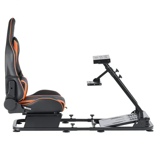 VEVOR Lenkradständer, Simulator-Cockpit mit Doppelschienen-Doppelarm, passend für Logitech G25, G27, G29, G920, G923, Thrustmaster T300RS, TX F458, T500RS, T3PA-PRO (F1/GT) und CSR-Pedale – Bild 8