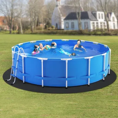 VEVOR Poolunterlage, 3,6 m, für oberirdische Schwimmbecken, extra dicke Bodenplane, verhindert Einstiche, Poolmatte aus Geotextilmaterial, verlängert die Lebensdauer der Folie, Bodenschutzplane – Bild 7