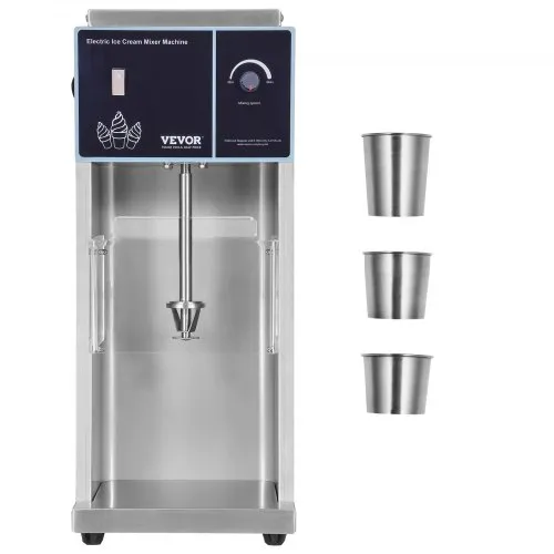 VEVOR Eiscreme-Mixer, 400 W Hochgeschwindigkeits-Eiscreme-Maschine, Mixer, Rührmaschine, 4200 U/min, stufenlose Geschwindigkeitseinstellung, Eiscreme-Shaker aus 304 Edelstahl, 3 Handbecher, verschiedene Eiscreme-Geschmacksrichtungen herstellen VEVOR Eiscreme-Mixer, 400 W Hochgeschwindigkeits-Eiscreme-Maschine, Mixer, Rührmaschine, 4200 U/min, stufenlose Geschwindigkeitseinstellung, Eiscreme-Shaker aus 304 Edelstahl, 3 Handbecher, verschiedene Eiscreme-Geschmacksrichtungen herstellen