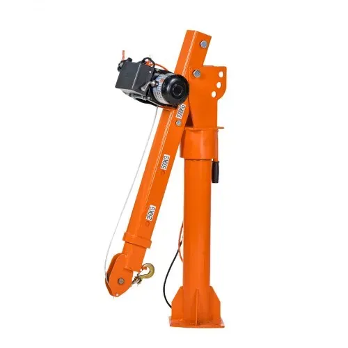 VEVOR Pickup-Kran Ladekran mit 12V Elektrischer Seilwinde 998kg Tragkraft, Hebekran für Werkstatt Baustelle Lager Forstwirtschaft, Teleskopausleger, 360° Drehkranz, Fernbedienung, Kohlenstoffstahl – Bild 8
