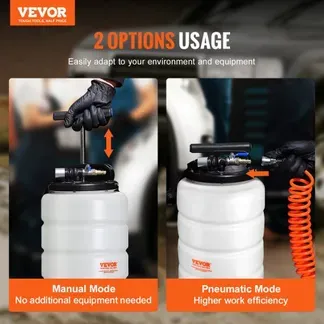 VEVOR Ölabsaugpumpe 15L Manuell Pneumatisch Ölabsauggerät 0,4–0,8 MPa Ölwechselpumpe Auto Absaugpumpe Handpumpe Flüssigkeitsabsaugpumpe Geeignet zum Absaugen von Motoröl Getriebeöl Bremsflüssigkeit VEVOR Ölabsaugpumpe 15L Manuell Pneumatisch Ölabsauggerät 0,4–0,8 MPa Ölwechselpumpe Auto Absaugpumpe Handpumpe Flüssigkeitsabsaugpumpe Geeignet zum Absaugen von Motoröl Getriebeöl Bremsflüssigkeit