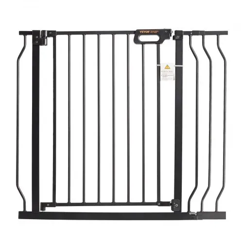 VEVOR Türschutzgitter, Absperrgitter Treppengitter, 749–990mm Breitenbereich Kindergitter, Haustiergitter, Treppenschutzgitter, Beidseitig Schwenkbare 762mm Höhe, Schwarze Babygitter ohne Bohren – Bild 9