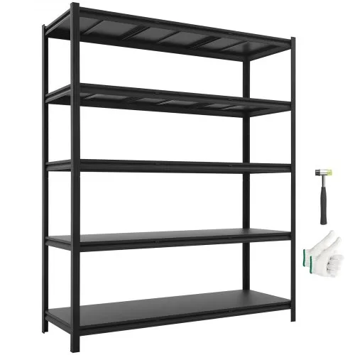 VEVOR Schwerlastregal 1511x522x1813mm, 1360,8kg Belastbares Lagerregal mit Stahlgestell & 5 Verstellbaren Ablagen, Teilbares Steckregal als Werkbank, Flexibles Metallregal für Keller Garage Werkstatt VEVOR Schwerlastregal 1511x522x1813mm, 1360,8kg Belastbares Lagerregal mit Stahlgestell & 5 Verstellbaren Ablagen, Teilbares Steckregal als Werkbank, Flexibles Metallregal für Keller Garage Werkstatt
