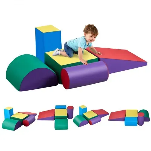 VEVOR Softbausteine, 5-teiliges Set, Schaumstoffbausteine für Kleinkinder von 6 Monaten bis 3 Jahren, Großbausteine aus PU-Leder, Indoor-Kletter- & Krabbelaktivitätsspielset zum Krabbeln & Rutschen VEVOR Softbausteine, 5-teiliges Set, Schaumstoffbausteine für Kleinkinder von 6 Monaten bis 3 Jahren, Großbausteine aus PU-Leder, Indoor-Kletter- & Krabbelaktivitätsspielset zum Krabbeln & Rutschen
