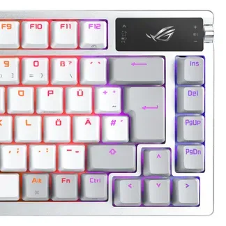 ASUS ROG Azoth White Tastatur Gaming USB + RF Wireless + Bluetooth QWERTZ Deutsch Weiß ASUS ROG Azoth White Tastatur Gaming USB + RF Wireless + Bluetooth QWERTZ Deutsch Weiß