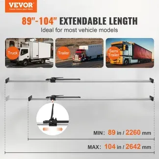 VEVOR Ladungsstange Stützstange, Verstellbar von 2260 bis 2642 mm, Stahl-Cargo-Stabilisierungsstange mit 140 kg Kapazität, LKW-Ladeflächen-Laststange für Anhänger, Sattelauflieger (4 Stk.) VEVOR Ladungsstange Stützstange, Verstellbar von 2260 bis 2642 mm, Stahl-Cargo-Stabilisierungsstange mit 140 kg Kapazität, LKW-Ladeflächen-Laststange für Anhänger, Sattelauflieger (4 Stk.)