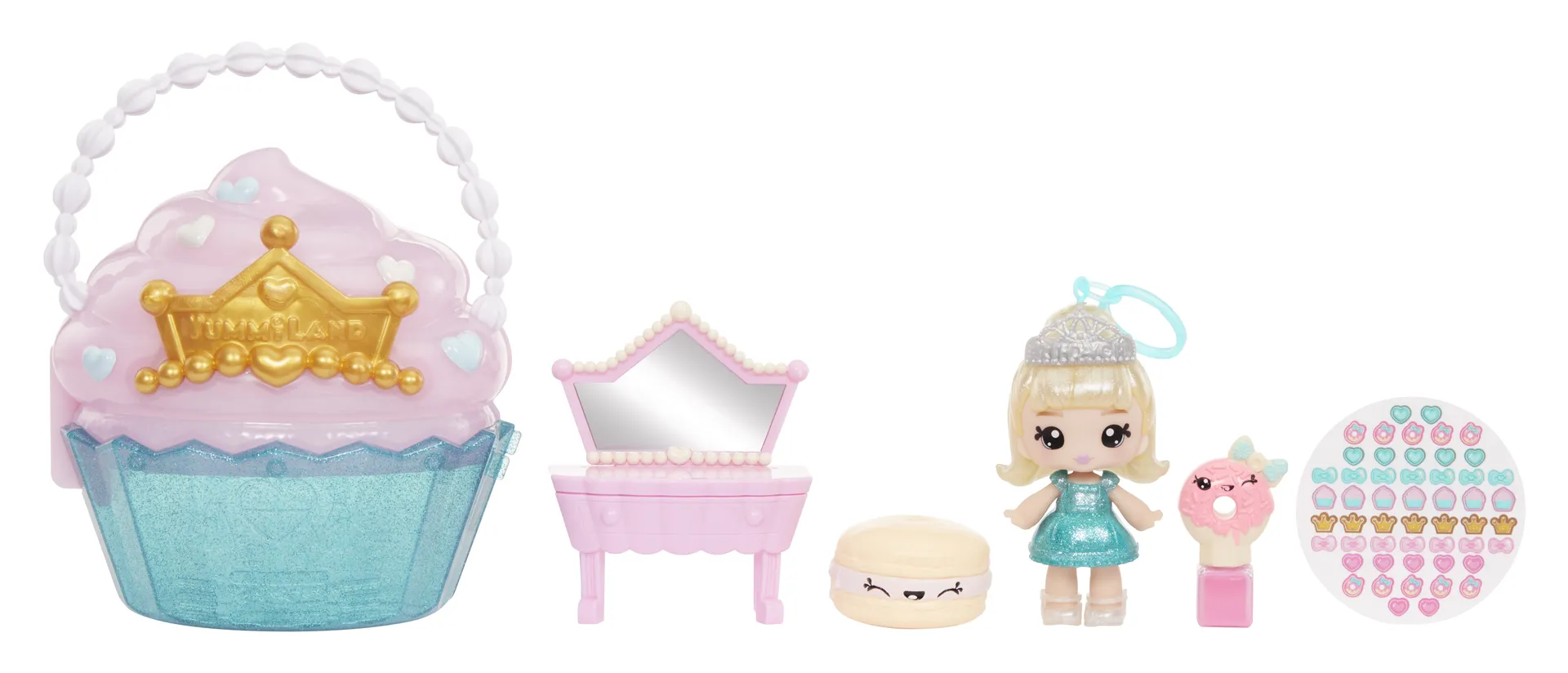 MGA Entertainment Yummiland Beauty Bag Playset + Lip Gloss Doll - Cupcake Beauty Bag – Bild 2
