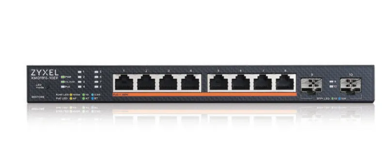 Zyxel XMG1915-10EP Managed L2 2.5G Ethernet (100/1000/2500) Power over Ethernet (PoE) Zyxel XMG1915-10EP Managed L2 2.5G Ethernet (100/1000/2500) Power over Ethernet (PoE)