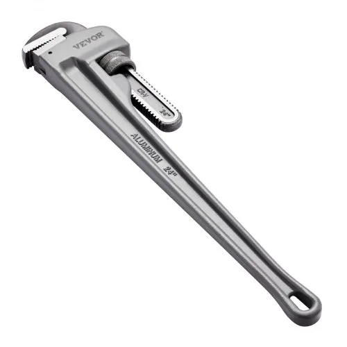 VEVOR Rohrzange, 24 Zoll gerade Aluminium-Rohrzange, verstellbarer Sanitärschlüssel, mit hochfester Backe und ergonomischem Griff, leicht zu tragen, aufhängbares Design, für Wasserleitungen VEVOR Rohrzange, 24 Zoll gerade Aluminium-Rohrzange, verstellbarer Sanitärschlüssel, mit hochfester Backe und ergonomischem Griff, leicht zu tragen, aufhängbares Design, für Wasserleitungen