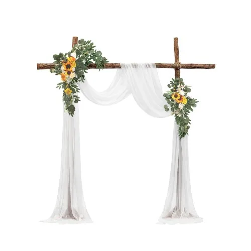 VEVOR Blumen für Hochzeit Bogen, gelbe Blumen für Traubogen mit Vorhängen (3er-Set) – 2 Blumenarrangements, 1 transparente Vorhänge, für Zeremoniensträuße, Empfangshintergrunddekoration VEVOR Blumen für Hochzeit Bogen, gelbe Blumen für Traubogen mit Vorhängen (3er-Set) – 2 Blumenarrangements, 1 transparente Vorhänge, für Zeremoniensträuße, Empfangshintergrunddekoration