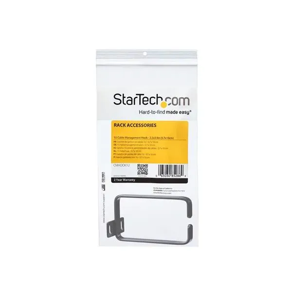 StarTech.com 1 HE Rack Kabelführung/ Kabelmanagement D-Ring - 5,7x10cm – Bild 5