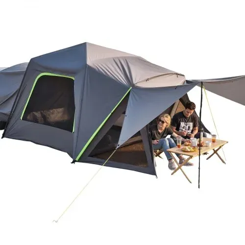 VEVOR SUV-Zelt Camping Auto-Zelt (305 x 310 x 230 cm) wasserdichtes PU2000 geräumiges Doppelschicht-Design für 5-8 Personen, SUV-Campingzelt mit Schattenmarkise & Netzfenstern & Regendach & Tasche – Bild 9