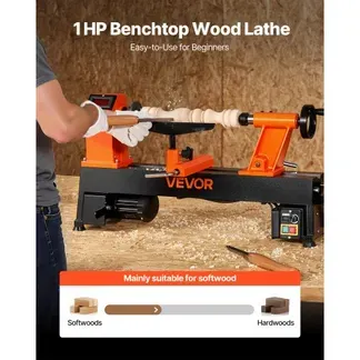 VEVOR Drechselbank, 1 PS/750 W, Drechselmaschine mit variabler Drehzahl von 150 bis 3800 U/min, Drehtischmaschine 304 x 465 mm Werkbank, Drehbank, für Anfänger & Heimwerker in der Holzbearbeitung VEVOR Drechselbank, 1 PS/750 W, Drechselmaschine mit variabler Drehzahl von 150 bis 3800 U/min, Drehtischmaschine 304 x 465 mm Werkbank, Drehbank, für Anfänger & Heimwerker in der Holzbearbeitung