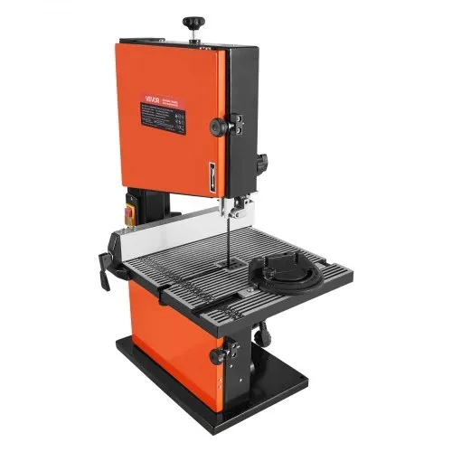 VEVOR Bandsäge, 229 mm, Holzbandsäge mit 373-W-Motor (1/2 PS), 90 mm Schnitthöhe, 300x300 mm Alu-Gusstisch, mit 360°-Arbeitsleuchte, Gehrungsanschlag, Parallelanschlag, für die Holzbearbeitung – Bild 8