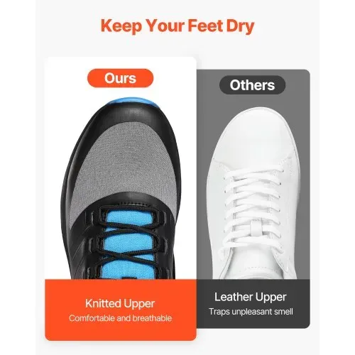 VEVOR Cross-Trainingsschuhe, Turnschuhe in M-Weite, US-Größe 12, breite Zehenkappe, Fußgewölbeunterstützung & verstellbare Schnürung, zum Laufen, Gymnastik, Gassigehen & Gewichtheben (Schwarz) – Bild 3