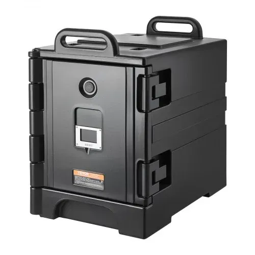 VEVOR Isolierter Speisenbehälterträger Warmhaltebox für Gastronomie 75 L, Speisenbehälter mit Doppelschnallen & Griffen, Speisenbehälterträger Lebensmitteltransportbox für Restaurant Schwarz (ohne Tablett) – Bild 9