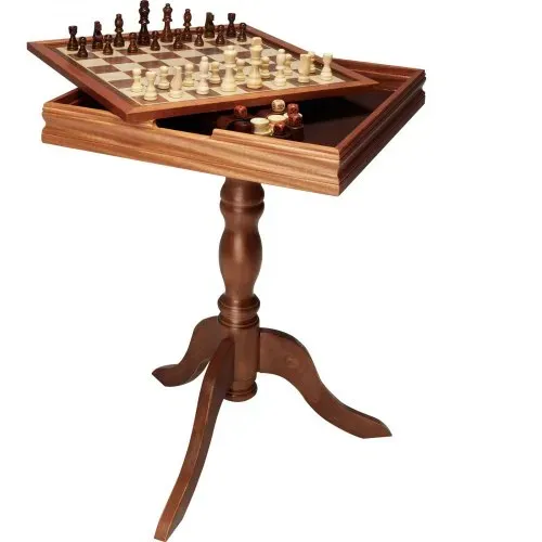 VEVOR Schachspiel aus Holz, 650 x 650 x 675 mm Schachspielset, Desktop Schachbrettspiele mit Schachfiguren, Schachset Set für Party Familie Aktivitäten, Reiseschach, Kinder, Chess Board – Bild 9
