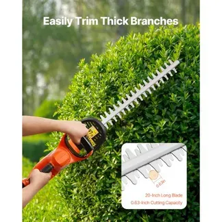 VEVOR Elektrische Heckenschere, 1200 U/min, Heckentrimmer für niedrige Äste, 20 V 2 A Akku, Elektroheckenschere mit 51 cm Dual-Action-Klinge & sicherem Design, Gartenschere für die Rasenpflege im Hof VEVOR Elektrische Heckenschere, 1200 U/min, Heckentrimmer für niedrige Äste, 20 V 2 A Akku, Elektroheckenschere mit 51 cm Dual-Action-Klinge & sicherem Design, Gartenschere für die Rasenpflege im Hof