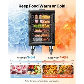 VEVOR Isolierter Speisenbehälterträger Warmhaltebox für Gastronomie 90 L, Speisenbehälter mit Schnalle, rollbarer Speisenbehälterträger, Lebensmitteltransportbox für Restaurant Kantine schwraz VEVOR Isolierter Speisenbehälterträger Warmhaltebox für Gastronomie 90 L, Speisenbehälter mit Schnalle, rollbarer Speisenbehälterträger, Lebensmitteltransportbox für Restaurant Kantine schwraz