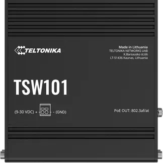 Teltonika · Switch · TSW101 · 5 Port Gigabit Industrial unmanaged POE Switch Teltonika · Switch · TSW101 · 5 Port Gigabit Industrial unmanaged POE Switch