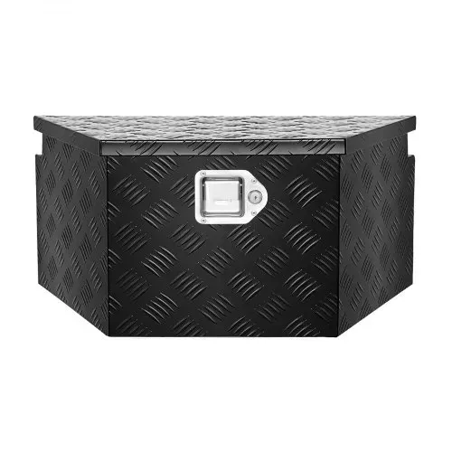 VEVOR Deichselbox Truckbox 660 x 330 x 305 mm aus Aluminium, 50 kg Belastbare Werkzeugaufbewahrungsbox mit Schloss & Schlüsseln, Anhängerbox für Pickup-Ladeflächen RV SUVs Geländewagen, Schwarz – Bild 10