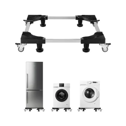 VEVOR Waschmaschine Sockel Untergestell 500 kg Tragkraft, mobile Basis mit feststellbaren Zwillingsrädern & 4 Bremsen, 69,85-89,9 cm verstellbarer Möbelwagen für Waschmaschine, Kühlschrank & Trockner VEVOR Waschmaschine Sockel Untergestell 500 kg Tragkraft, mobile Basis mit feststellbaren Zwillingsrädern & 4 Bremsen, 69,85-89,9 cm verstellbarer Möbelwagen für Waschmaschine, Kühlschrank & Trockner