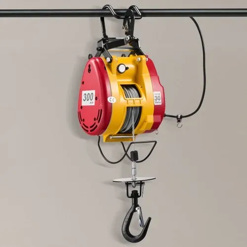 VEVOR Seilwinde Elektrisch 300 kg, 2-in-1 Elektro-Seilhebezug 1500 W, Hebezug 30 m Hubhöhe, Seilzug 18,9 m/min, mit kabelgebundener & kabelloser Fernbedienung für Fabrik, Lagerhalle & Garage – Bild 7