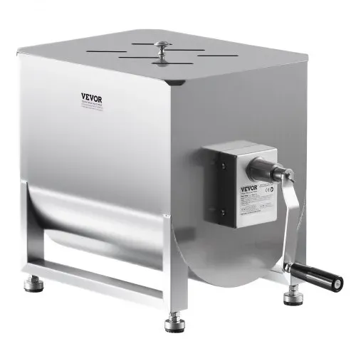 VEVOR manueller Fleischmischer 40L Fleischverarbeitungsgerät (max. Mischen von 36,29 kg Fleisch), Fleischmischer aus Edelstahl, Wurstmischer mit Untersetzungsgetriebe, Handmixer für Hackfleisch – Bild 8