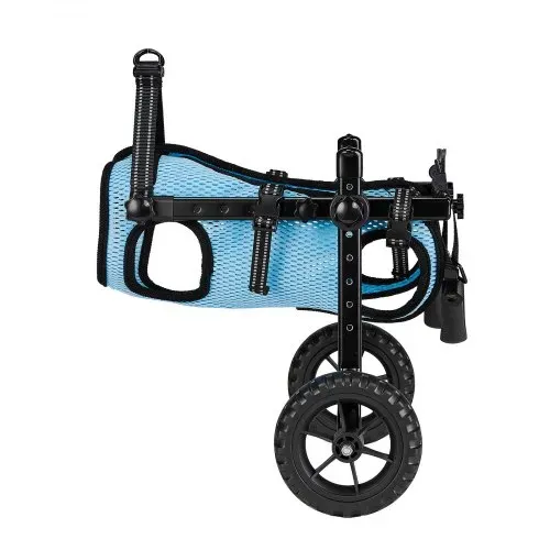VEVOR Hunderollstuhl für Hinterbeine, verstellbarer Haustierrollstuhl, leichter Hundewagen mit stoßdämpfenden Rädern, Gehhilfe für behinderte, gelähmte, verletzte Hunde bis 10 kg, S – Bild 10