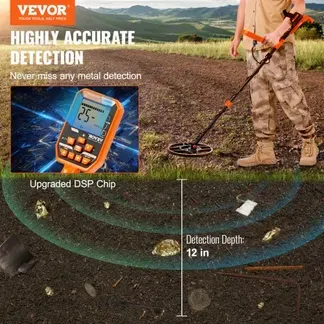 VEVOR Profi Metalldetektor 7 Modi Metallsuchgerät 30,5cm Suchspule IP68 Tauchtiefe bis zu 3m Goldsucher mit verstellbarem Griff Golddetektor inkl. Bluetooth-Headset Präzisions-Ortungsgerät VEVOR Profi Metalldetektor 7 Modi Metallsuchgerät 30,5cm Suchspule IP68 Tauchtiefe bis zu 3m Goldsucher mit verstellbarem Griff Golddetektor inkl. Bluetooth-Headset Präzisions-Ortungsgerät