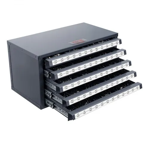 VEVOR Bohrer-Spender-Schrank, Bohrer-Organizer-Schrank mit fünf Schubladen für 13,1 mm bis 25 mm Stahl-Bohrer-Spender-Organizer-Schrank mit Etiketten, Stapelbarer Bohrer-Spender Aufbewahrung VEVOR Bohrer-Spender-Schrank, Bohrer-Organizer-Schrank mit fünf Schubladen für 13,1 mm bis 25 mm Stahl-Bohrer-Spender-Organizer-Schrank mit Etiketten, Stapelbarer Bohrer-Spender Aufbewahrung