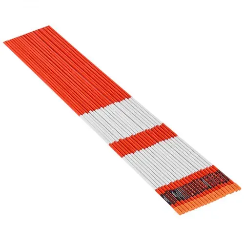 VEVOR Schneestangen, 200 Stück, 122 cm lang, 6,35 mm Durchmesser, Auffahrtstangen mit 30 cm Stahlbohrern, reflektierende Einfahrtsmarkierung, Fiberglasstangen für Parkplätze, Gehwege, Schneeräumen – Bild 10