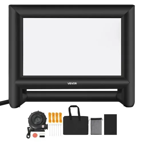 VEVOR aufblasbare Filmleinwand Projektion Beamer Leinwand aus 600D, Projektionsleinwand mit tragbarer Aufbewahrungstasche, 16:9, Filmprojektion für Heimkino Mottoparty Poolspaß (413 x 200 x 330 cm) – Bild 8