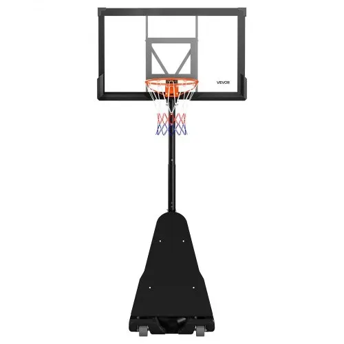 VEVOR tragbarer Basketballständer, max. 3,05 m höhenverstellbarer (manuell) Basketballkorb, Basketballanlage mit 130 cm PC-Rückwand, Basketballkorsystem Backboard-Set für Terrassen Schulen – Bild 10