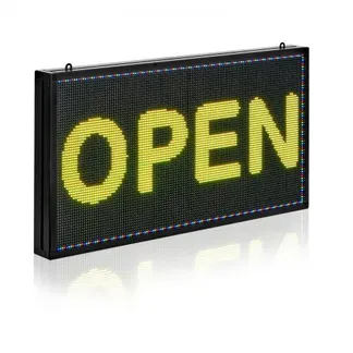 VEVOR programmierbare LED Zeichen P10 Vollfarbe flexibles digitales Scrolling Panel, DIY Anzeigetafel mit benutzerdefiniertem Textmuster und GIF & Bluetooth App Steuerung (670 x 350 x 55 mm) VEVOR programmierbare LED Zeichen P10 Vollfarbe flexibles digitales Scrolling Panel, DIY Anzeigetafel mit benutzerdefiniertem Textmuster und GIF & Bluetooth App Steuerung (670 x 350 x 55 mm)