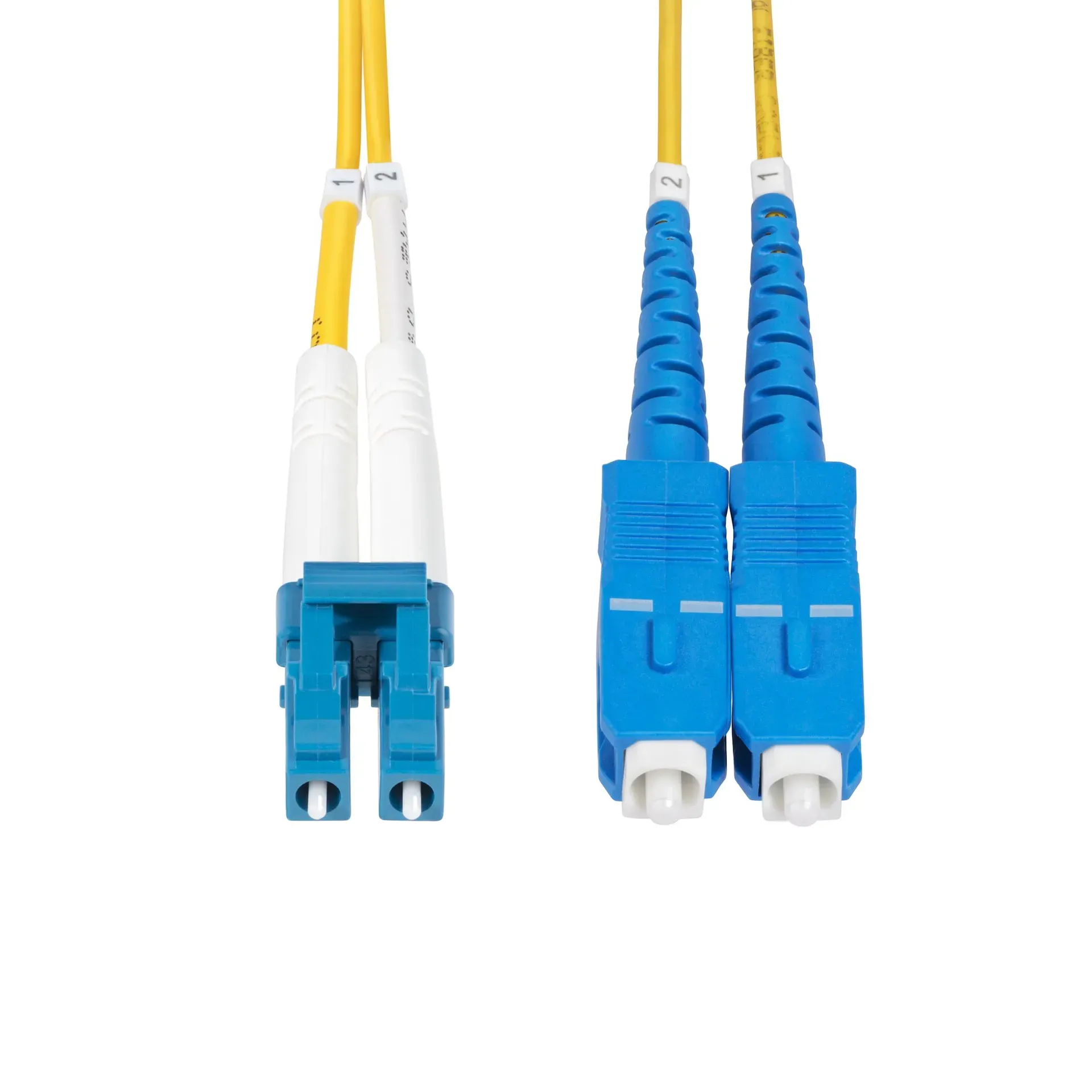 StarTech.com 2m OS2 LWL Patchkabel LC zu SC (UPC) Singlemode Duplex, 9/125µm, 100G, Biegeunempfindlich, Low Insertion Loss, LSZH Glasfaserkabel LC auf SC – Bild 6