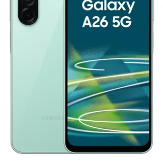 Samsung Galaxy A26 17 cm (6.7″) Hybride Dual-SIM Android 15 5G USB Typ-C 6 GB 128 GB 5000 mAh Mintfarbe Samsung Galaxy A26 17 cm (6.7″) Hybride Dual-SIM Android 15 5G USB Typ-C 6 GB 128 GB 5000 mAh Mintfarbe