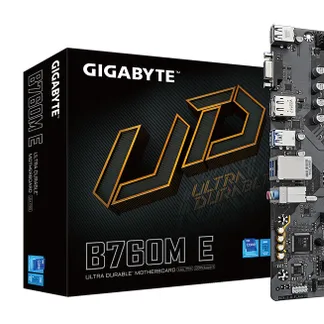 GIGABYTE B760M E Mainboard – Unterstützt Intel Core Prozessoren der 14. Generation, 6+1+1 Phasen VRM, bis zu 7200 MHz DDR5 (OC), 2xPCIe 4.0 M.2, 1 GbE LAN, USB 3.2 Gen 1 GIGABYTE B760M E Mainboard – Unterstützt Intel Core Prozessoren der 14. Generation, 6+1+1 Phasen VRM, bis zu 7200 MHz DDR5 (OC), 2xPCIe 4.0 M.2, 1 GbE LAN, USB 3.2 Gen 1