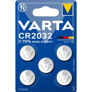 Lithium-Knopfzelle VARTA “Electronics“ CR2032, 3V, 5er-Pack Lithium-Knopfzelle VARTA “Electronics“ CR2032, 3V, 5er-Pack