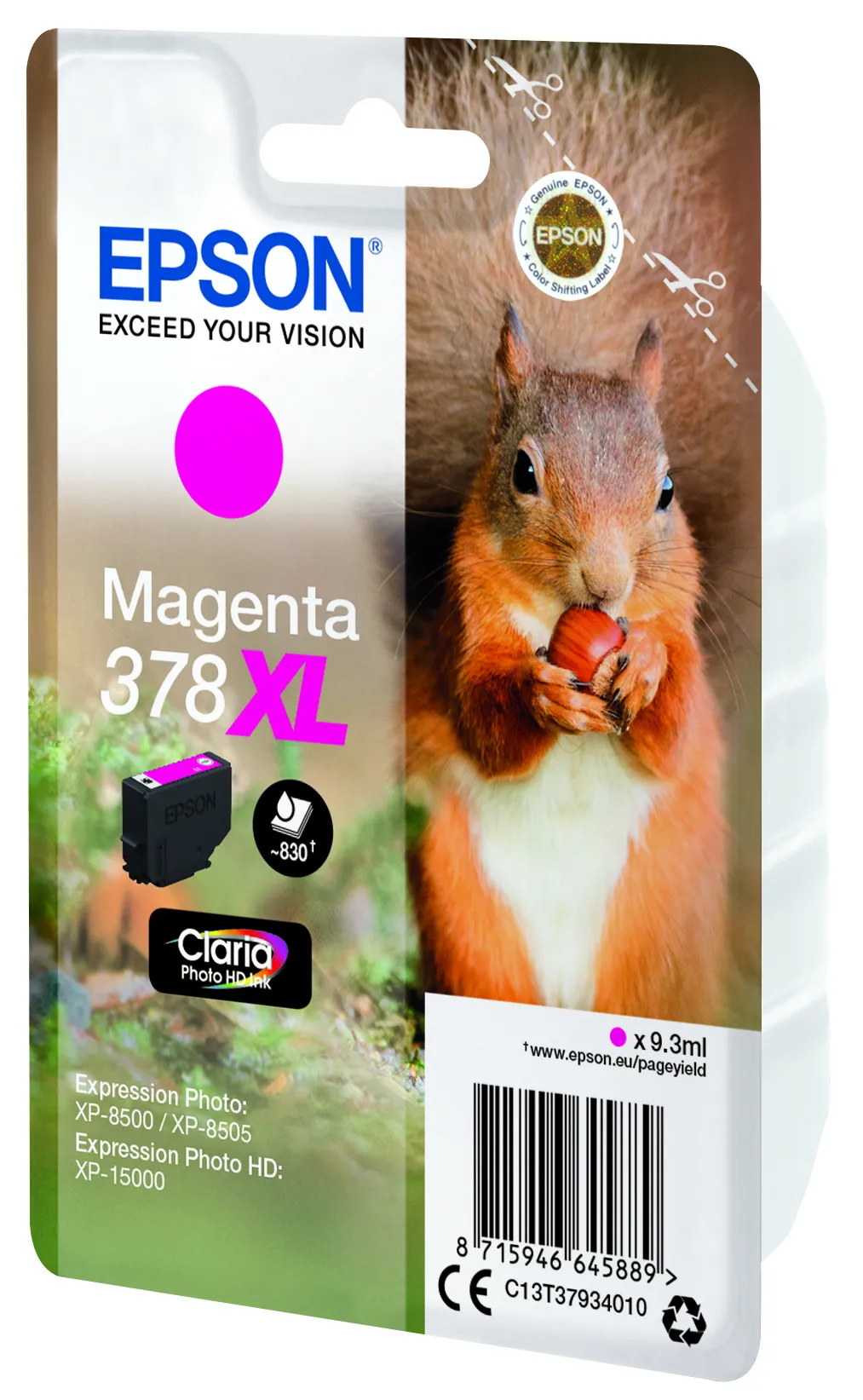Epson Squirrel Singlepack Magenta 378XL Claria Photo HD Ink – Bild 3