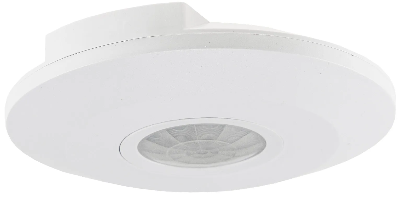 Decken-Bewegungsmelder „CBM-Flat“ 360° LED geeignet, 6m Detektion, 2000W, weiß Decken-Bewegungsmelder „CBM-Flat“ 360° LED geeignet, 6m Detektion, 2000W, weiß